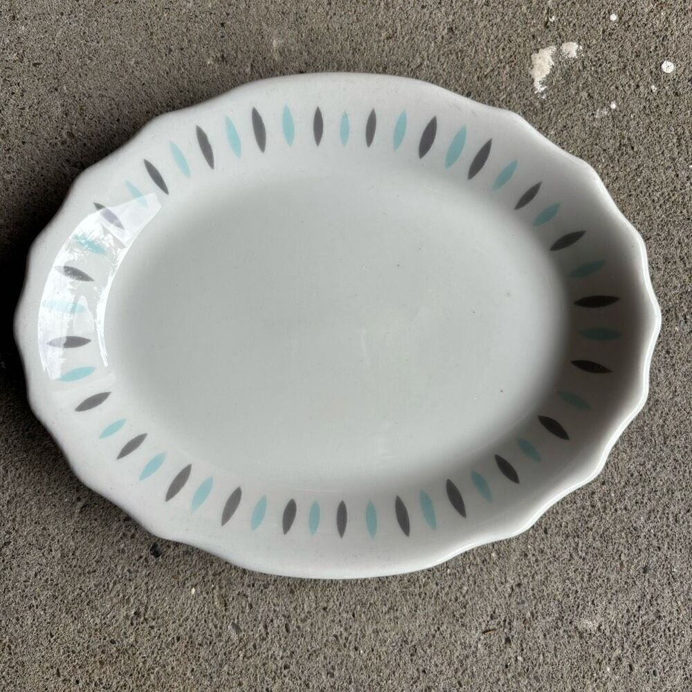 Jackson China Falls Creek Pa 9” x 7 1/4” Platter